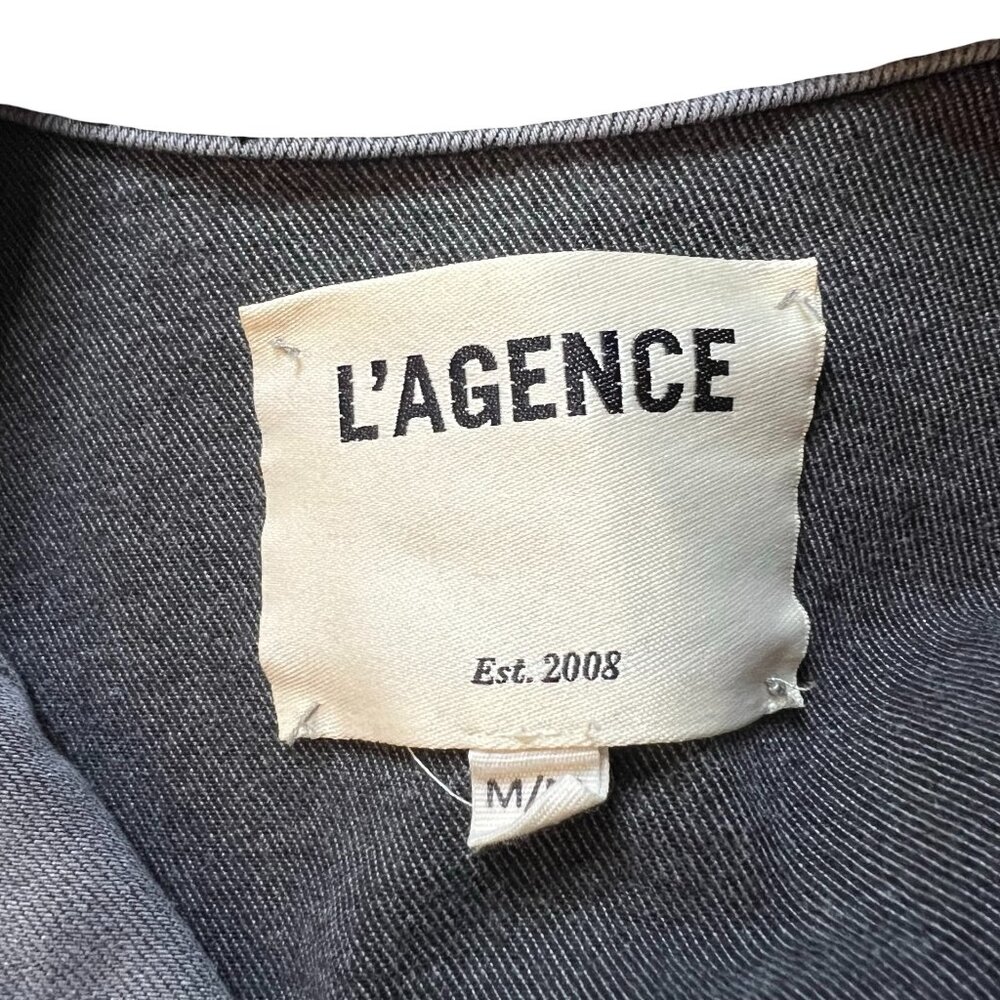 L'AGENCE Grey Denim Jacket - Picture 4 of 9